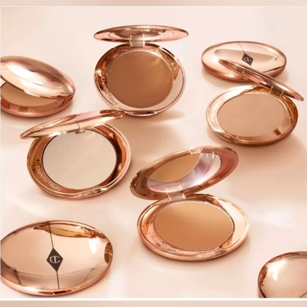 Charlotte Tilbury Airbrush Flawless Finish Setting Powder In Tan NEW